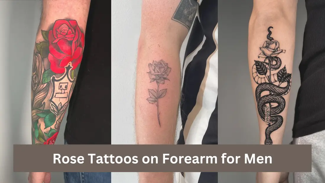 Rose Tattoos on Forearm for Men