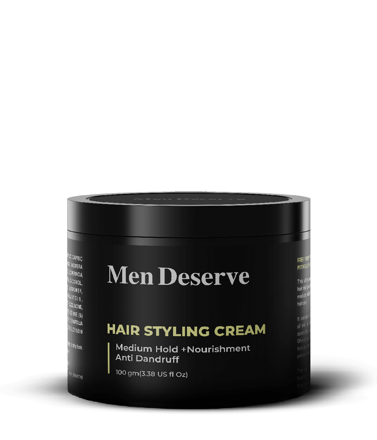 Hair Styling Cream for Men Medium Hold by Men Deserve - Anti Dandruff