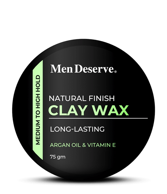 Natural Finish Hair Clay Wax - Men Deserve
Long Lasting
Medium to High Hold