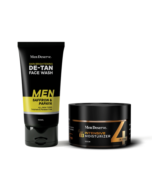 Combo of De-Tan Facewash & Intensive Moisturizer for Men