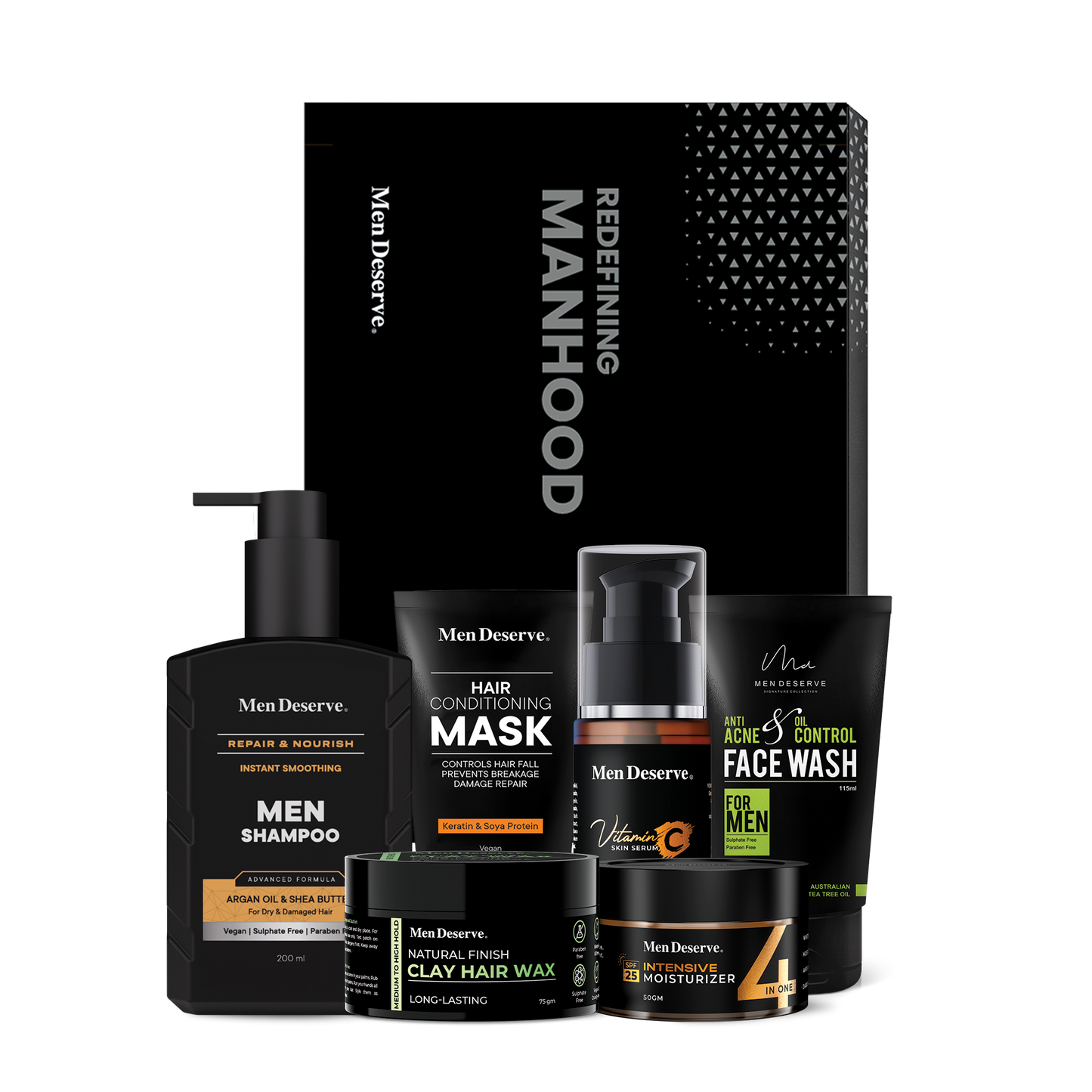 Men Hair and Face Care Grooming Kit