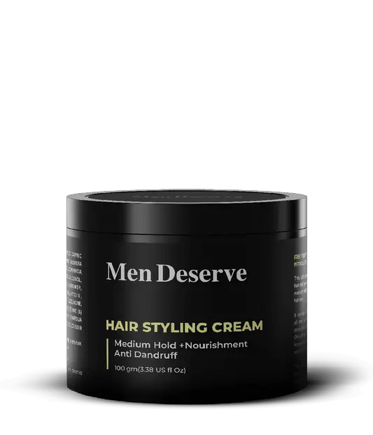 Hair Styling Cream for Men Medium Hold by Men Deserve - Anti Dandruff