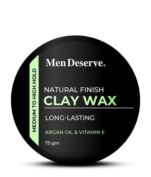 Natural Finish Hair Clay Wax - Men Deserve
Long Lasting
Medium to High Hold